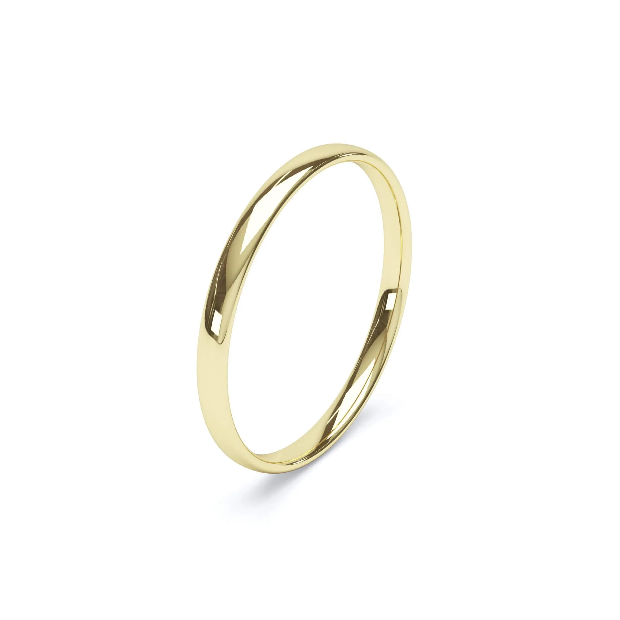 - Oval Profile Plain Wedding Ring 9k Yellow Gold