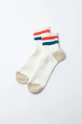 2-Stripe Short Sock - Blue/Red