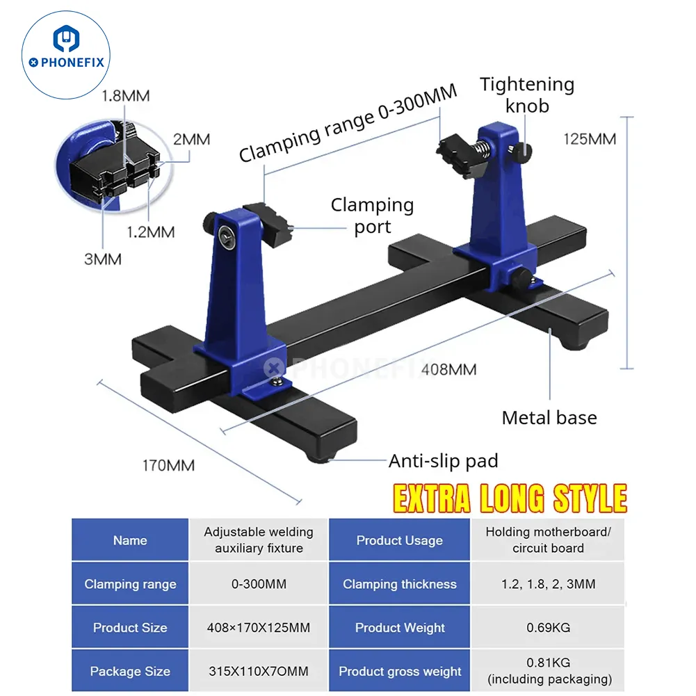 Adjustable MotherBoard PCB Holder Assembly Stand Clamp Repair Tools