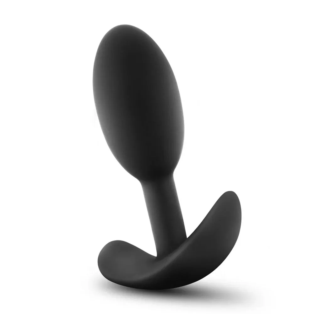 Anal Adventures Vibra Slim Platinum Silicone Butt Plug - Small