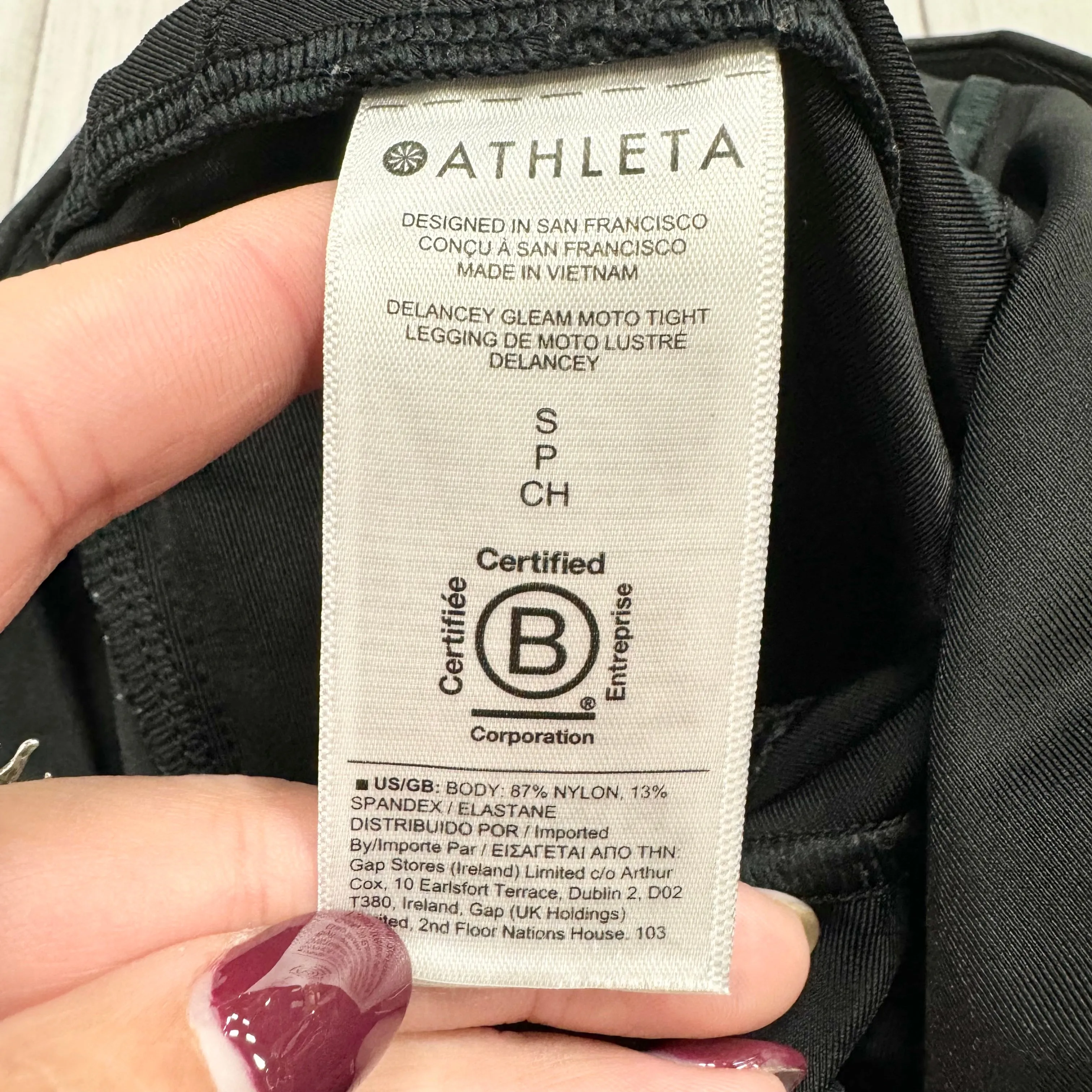 Athletic Leggings By Athleta In Black, Size: S