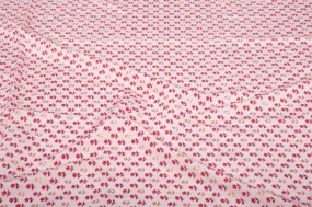 Baby Pink Lotus Printed Modal Silk Cotton Fabric