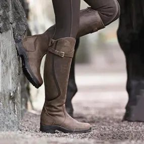 Casual Gladiator Boots - Knee-High PU Boots with Square Heel