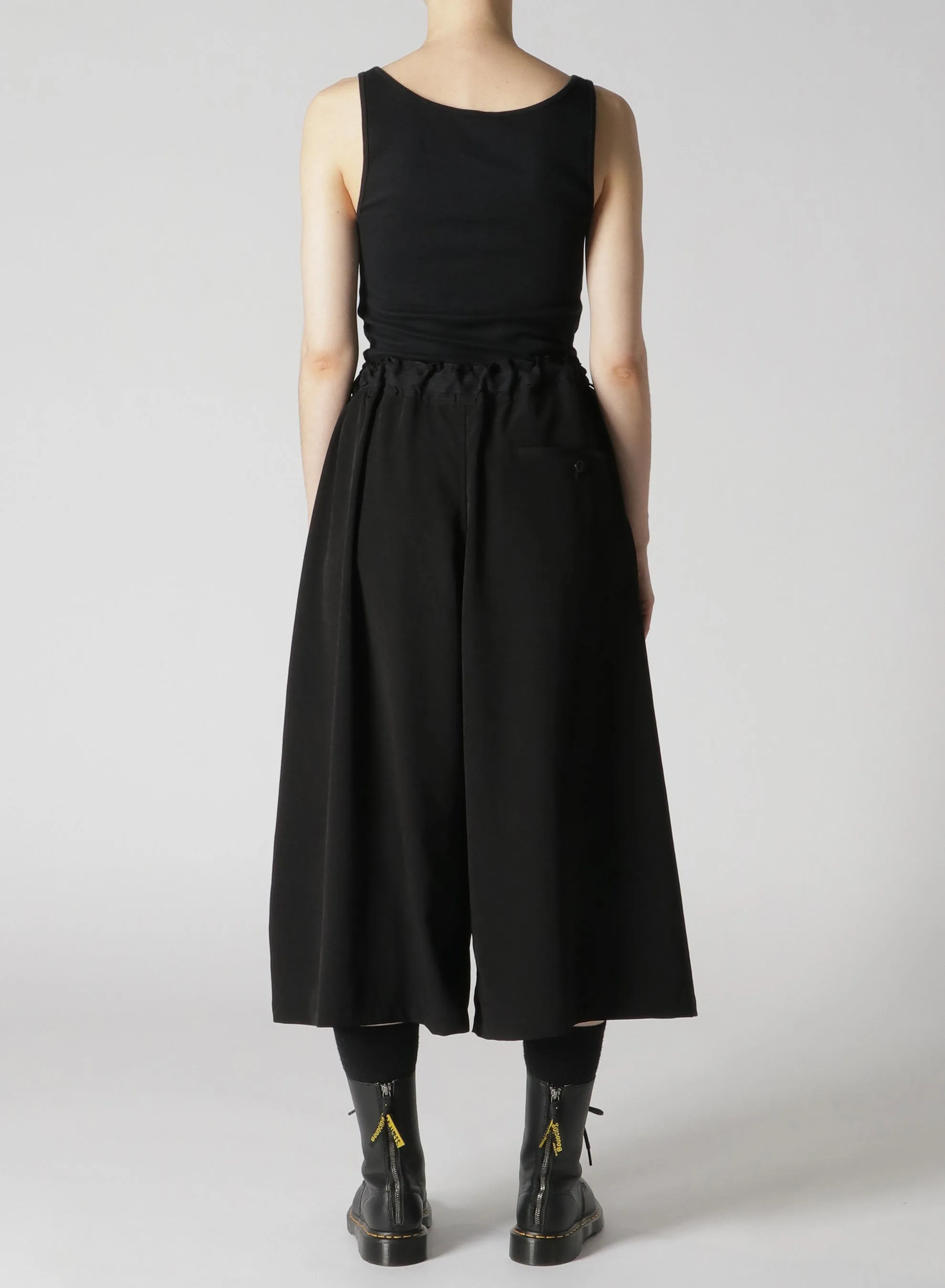 CREPE de CHINE DRAWSTRING CROPPED PANTS