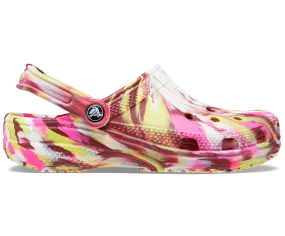 Crocs Unisex Classic Marbled Clog - Electric Pink