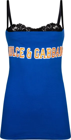 Dolce & Gabbana Crystal Logo Mini Tunic Dress