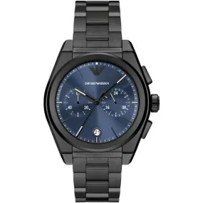 Emporio Armani Blue Dial Gunmetal Chronograph Men's Watch| AR11561