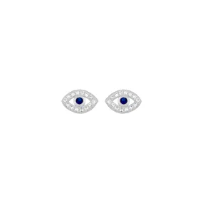 EVIL EYE STUDS SILVER