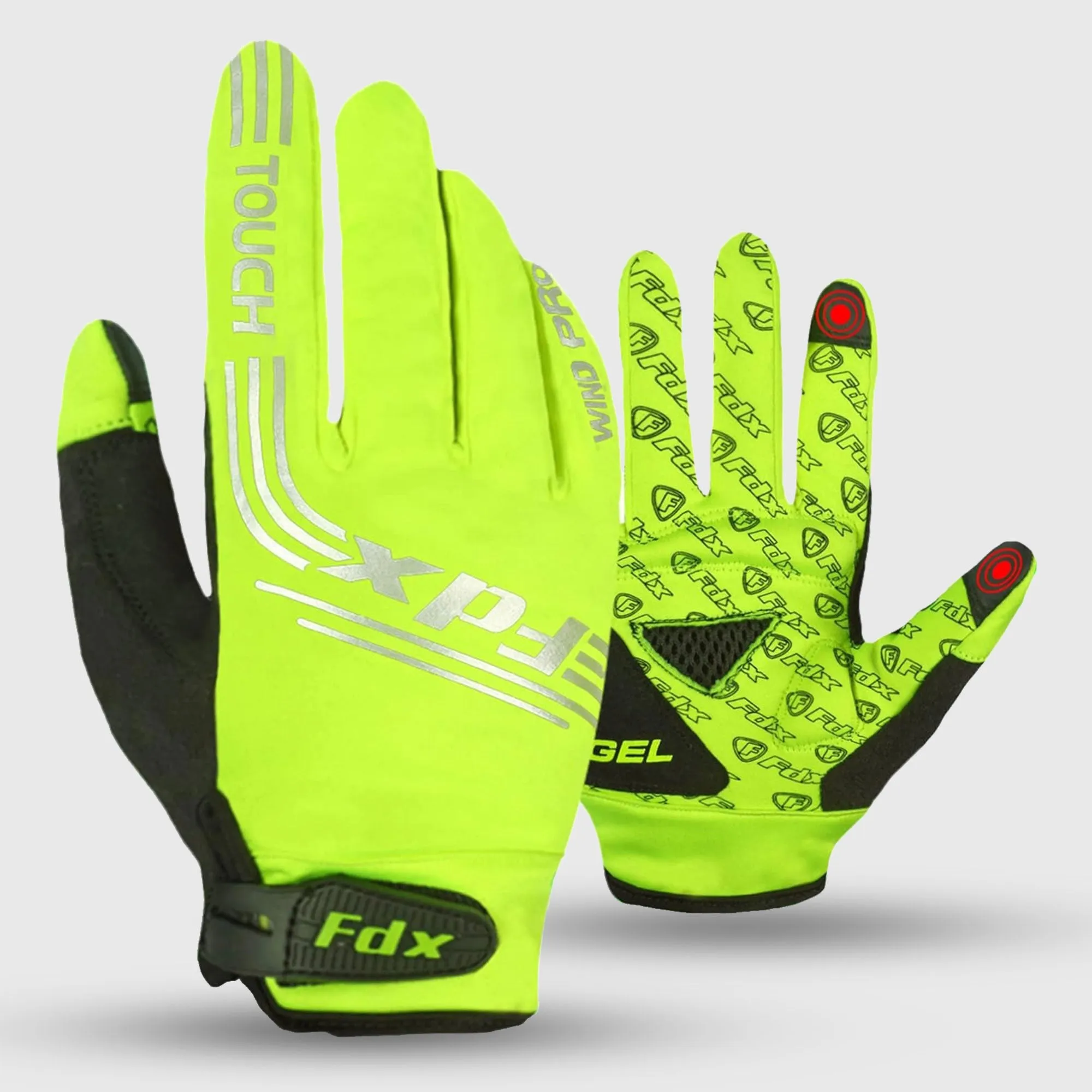 Fdx Subzero Yellow Full Finger Winter Cycling Gloves