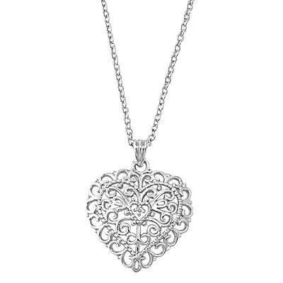 Filigree Sterling Silver Heart Necklace