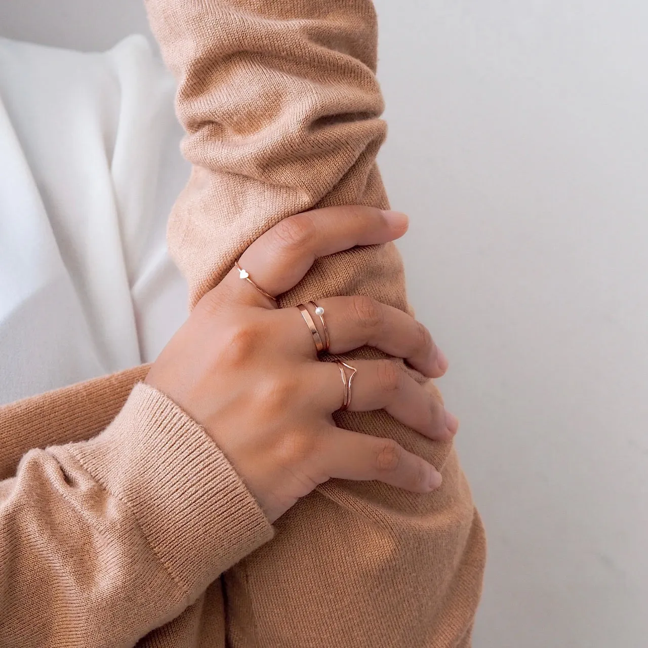 Little Gold Heart Ring Rose Gold