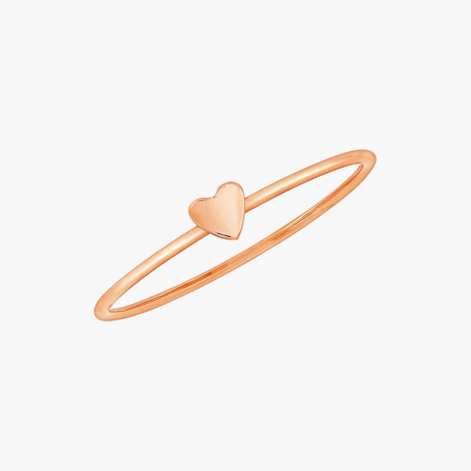 Little Gold Heart Ring Rose Gold