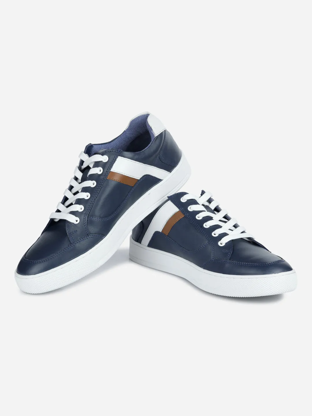 Men's Navy Lace Up Sneaker (ID3052)