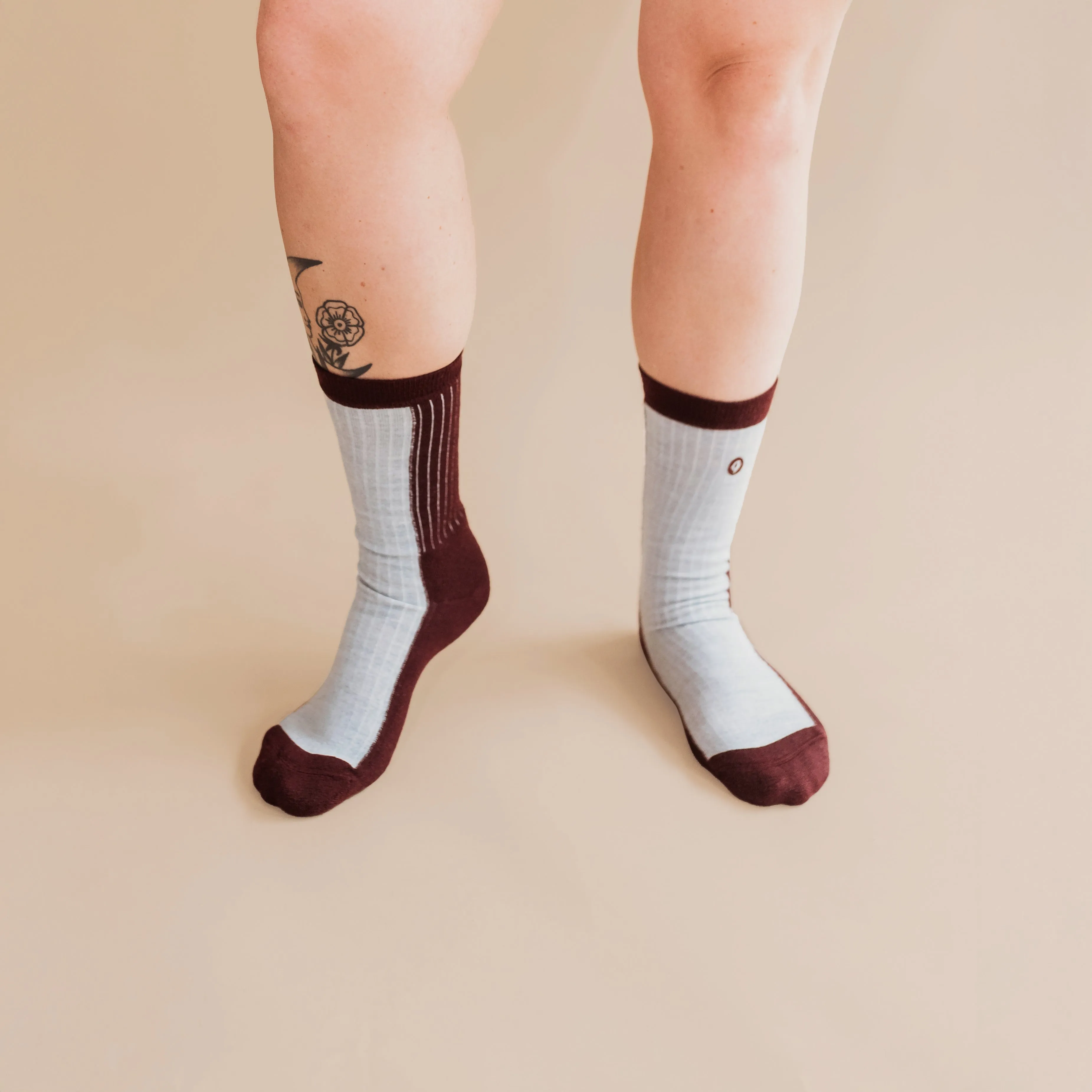 Merino Wool Midweight Adult Socks - Aqua