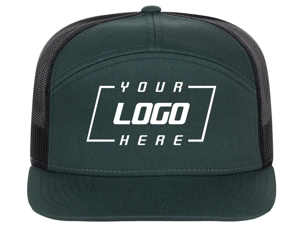 Richardson 168 7 Panel Trucker - Dark Green/Black