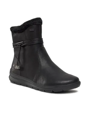 Warm Black Side Zip Fashion Boot